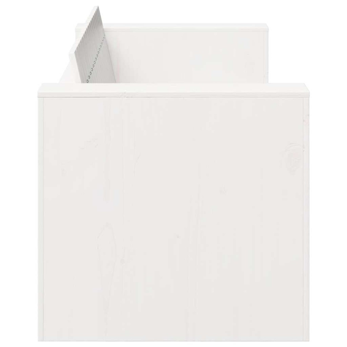 vidaXL Καναπές Κήπου Λευκό 134 x 60 x 62 cm Στερεά ξυλεία πεύκου