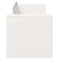 vidaXL Καναπές Κήπου Λευκό 134 x 60 x 62 cm Στερεά ξυλεία πεύκου