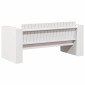 vidaXL Καναπές Κήπου Λευκό 134 x 60 x 62 cm Στερεά ξυλεία πεύκου