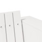 vidaXL Καναπές Κήπου Λευκό 134 x 60 x 62 cm Στερεά ξυλεία πεύκου