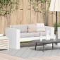 vidaXL Καναπές Κήπου Λευκό 134 x 60 x 62 cm Στερεά ξυλεία πεύκου