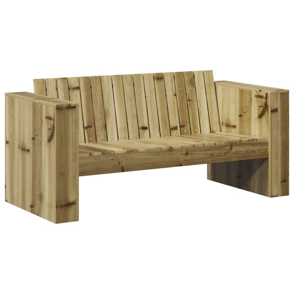 vidaXL Καναπές Κήπου Πράσινο 134 x 60 x 62 cm Στερεά ξυλεία πεύκου