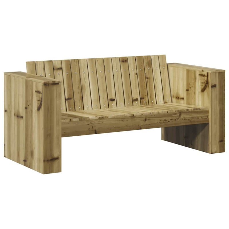vidaXL Καναπές Κήπου Πράσινο 134 x 60 x 62 cm Στερεά ξυλεία πεύκου