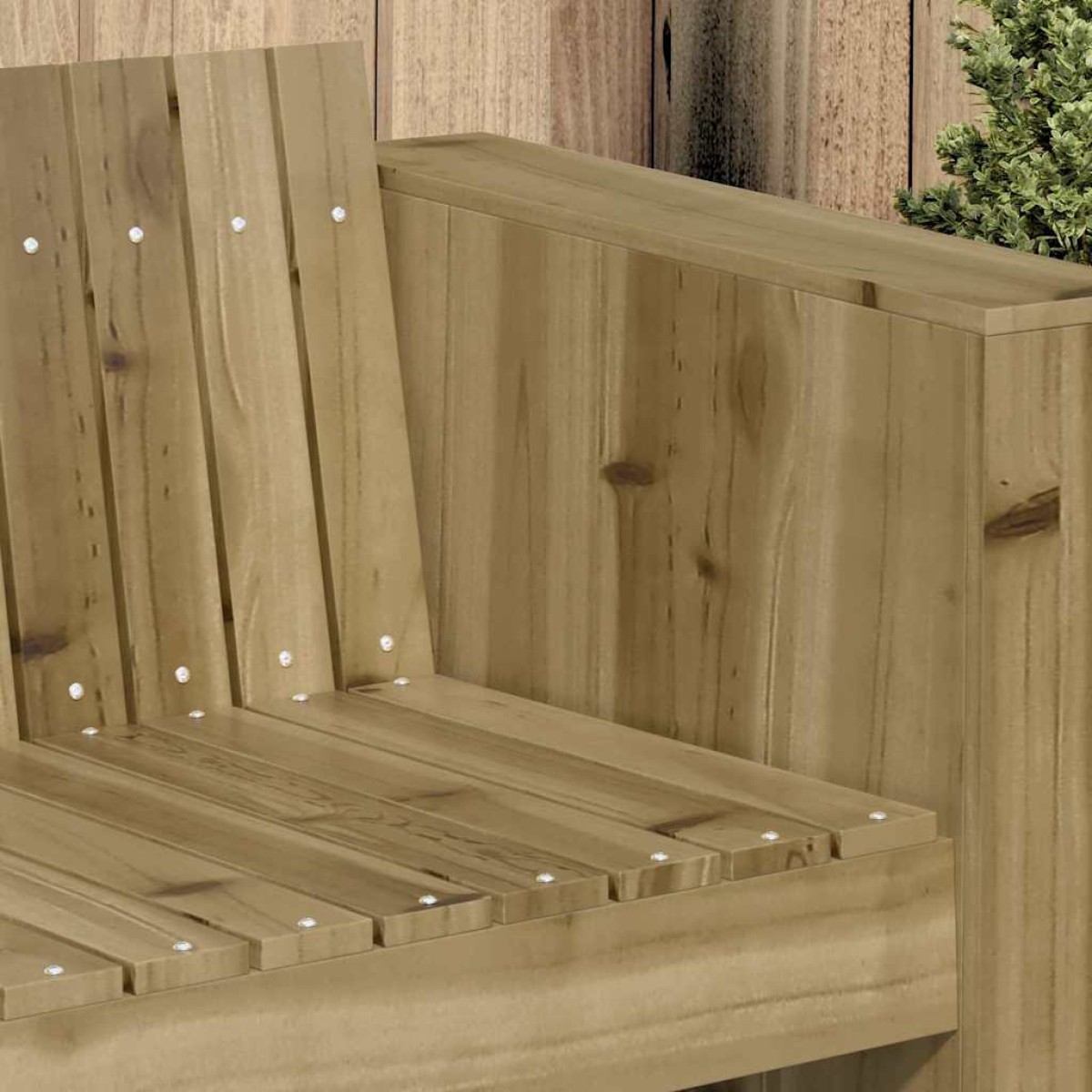 vidaXL Καναπές Κήπου Πράσινο 134 x 60 x 62 cm Στερεά ξυλεία πεύκου