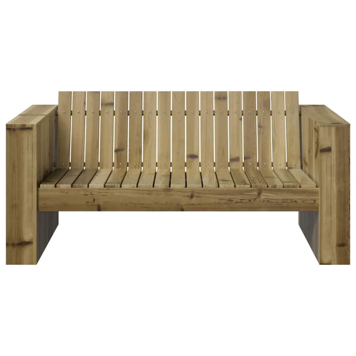 vidaXL Καναπές Κήπου Πράσινο 134 x 60 x 62 cm Στερεά ξυλεία πεύκου