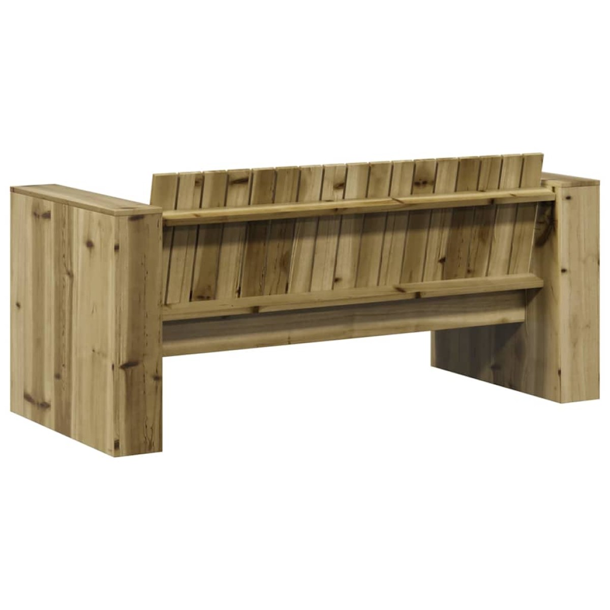 vidaXL Καναπές Κήπου Πράσινο 134 x 60 x 62 cm Στερεά ξυλεία πεύκου
