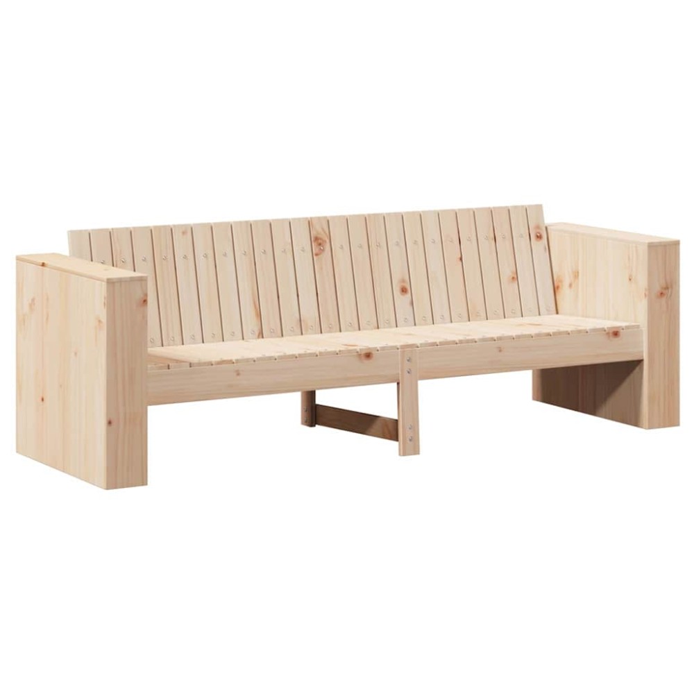 vidaXL Καναπές Κήπου Φυσικό 185,5 x 60 x 62 εκ. Στερεά ξυλεία πεύκου