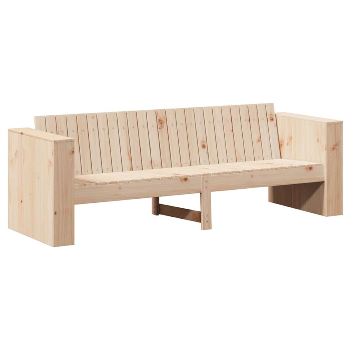 vidaXL Καναπές Κήπου Φυσικό 185,5 x 60 x 62 εκ. Στερεά ξυλεία πεύκου