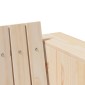 vidaXL Καναπές Κήπου Φυσικό 185,5 x 60 x 62 εκ. Στερεά ξυλεία πεύκου