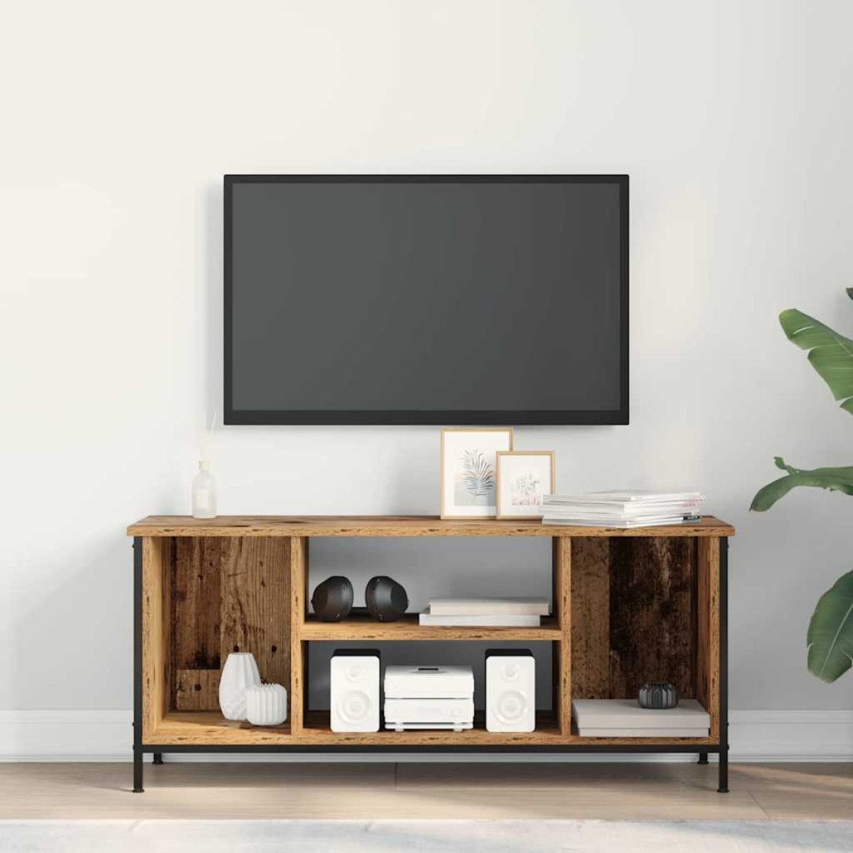 vidaXL Ντουλάπι TV 102 x 35 x 45 εκ. Παλιό Ξύλο Επεξεργασμένο Ξύλο