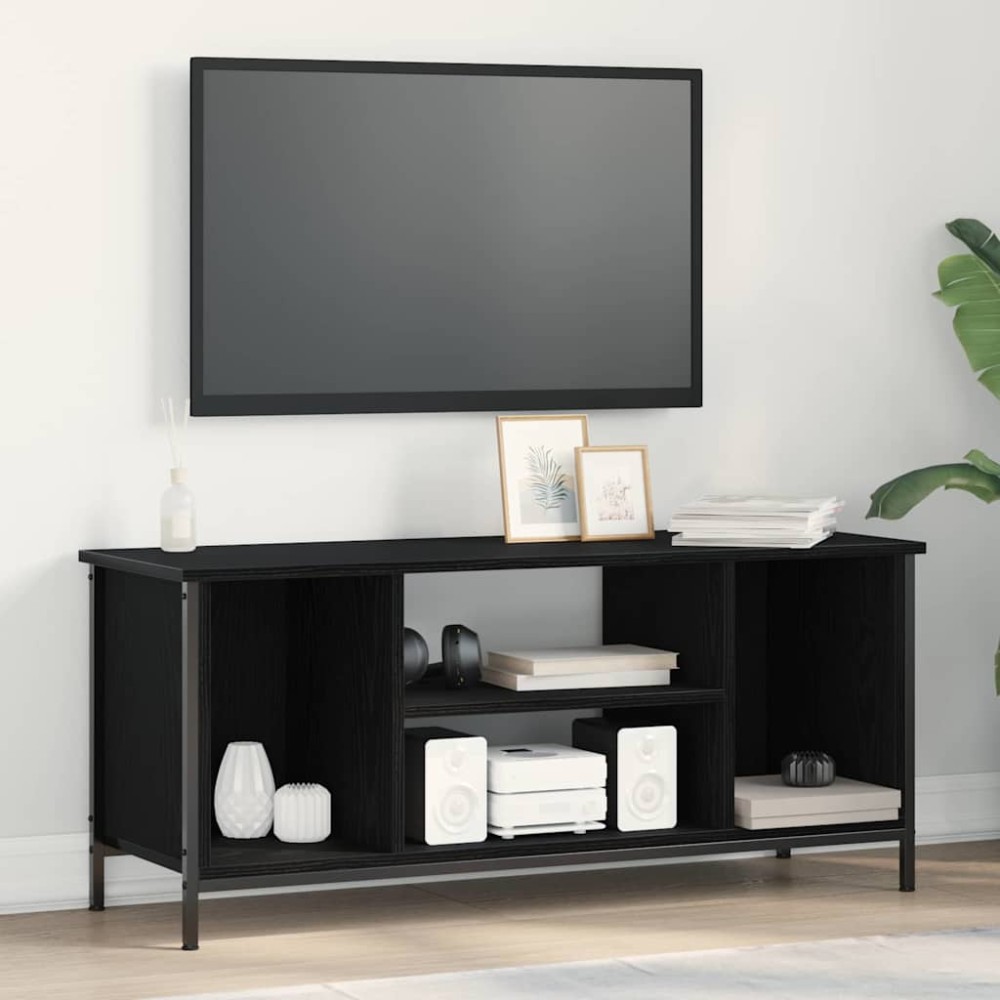 vidaXL Ντουλάπι TV 102 x 35 x 45 εκ. Μαύρη Οξυά Επεξεργασμένο Ξύλο