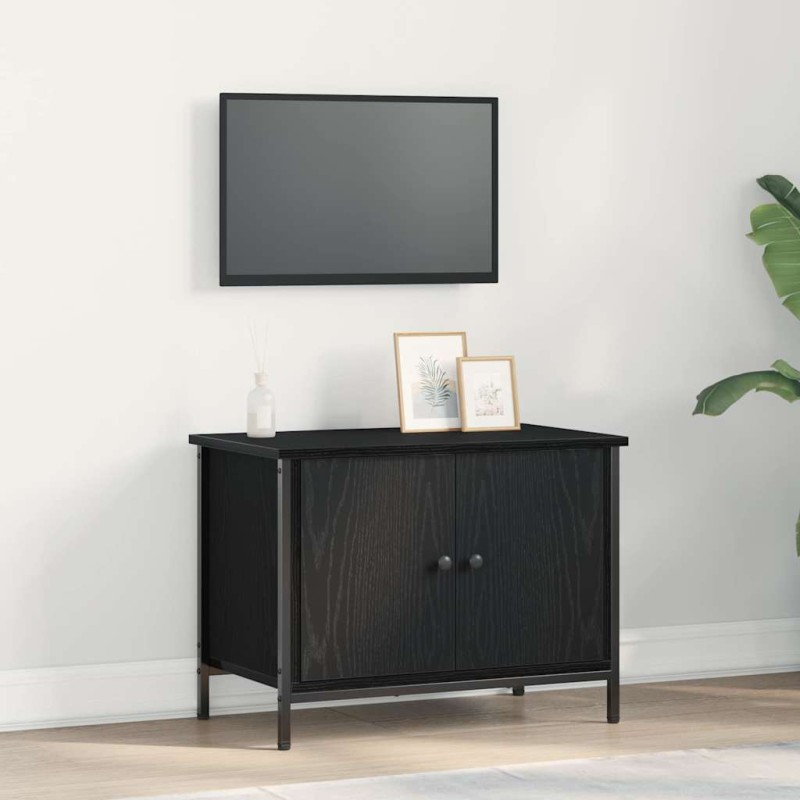 vidaXL Ντουλάπι TV 60 x 35 x 45 εκ. Μαύρη Οξυά Επεξεργασμένο Ξύλο