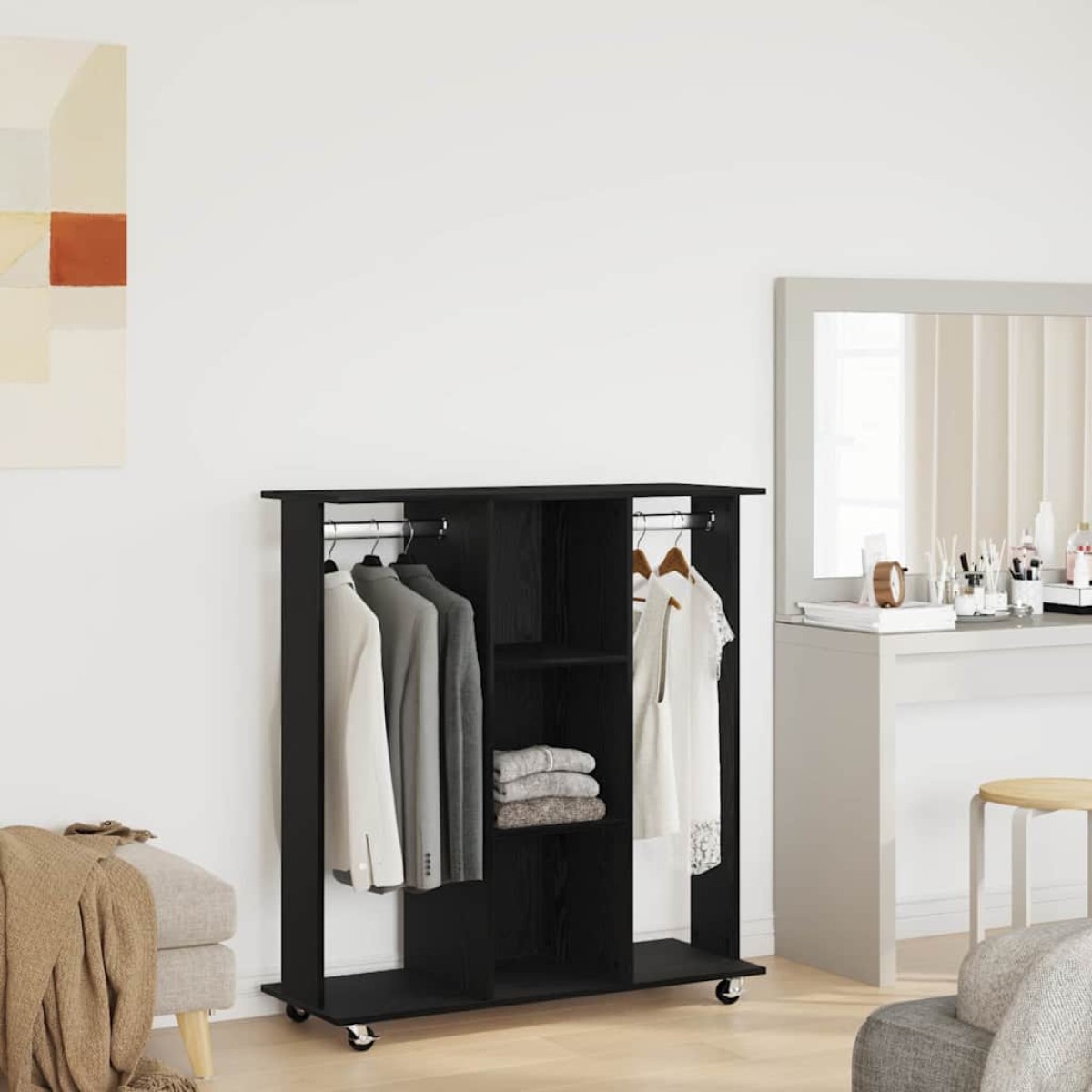 vidaXL Ντουλάπα Μαύρη δρυς 102 x 38 x 110 εκ. Επεξεργασμένο Ξύλο