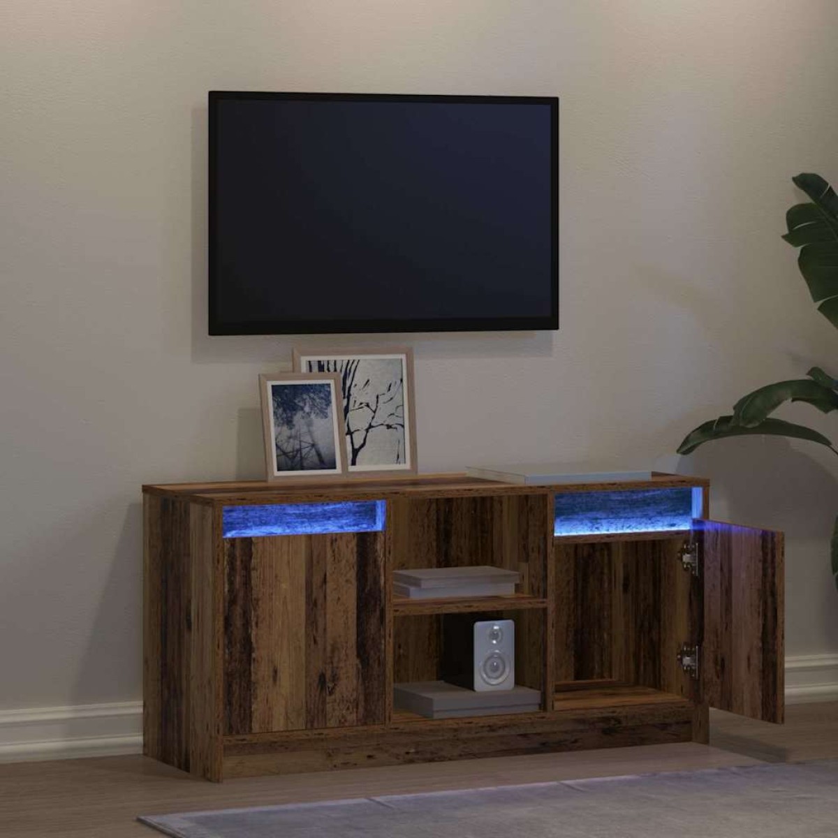 vidaXL Μονάδες TV 100 x 34 x 50 εκ Καφέ Επεξεργασμένο ξύλο