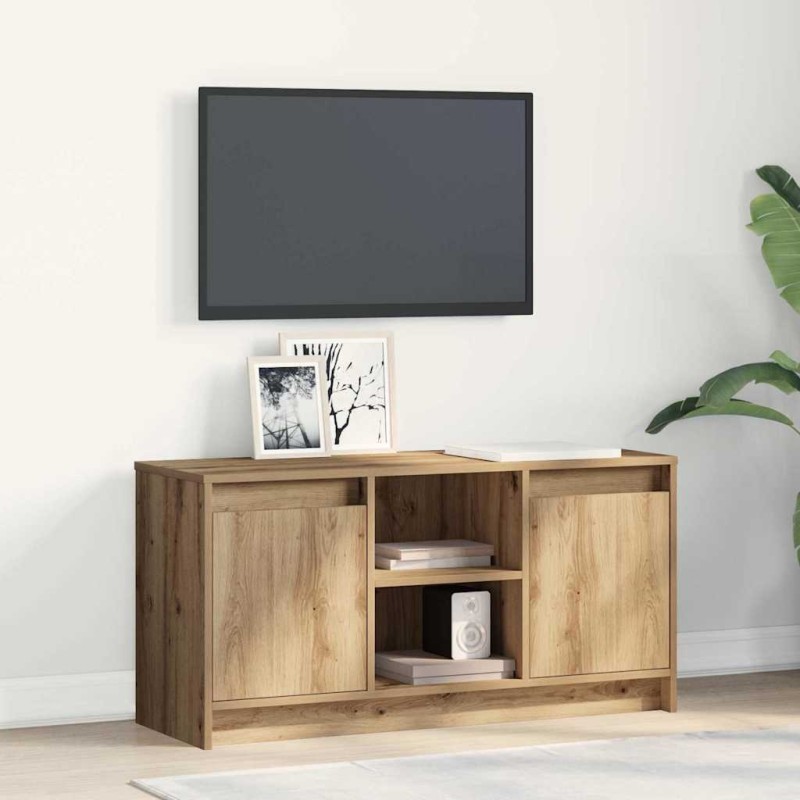 vidaXL Μονάδες TV 100 x 34 x 50 εκ Καφέ Επεξεργασμένο ξύλο