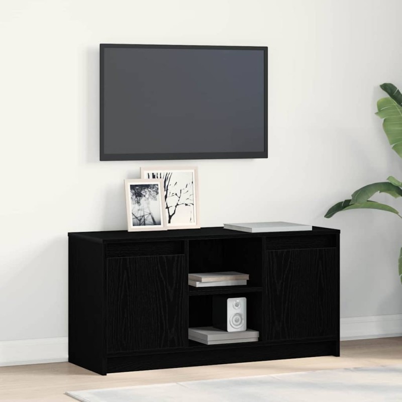 vidaXL Μονάδες TV 100 x 34 x 50 εκ Μαύρο Επεξεργασμένο ξύλο