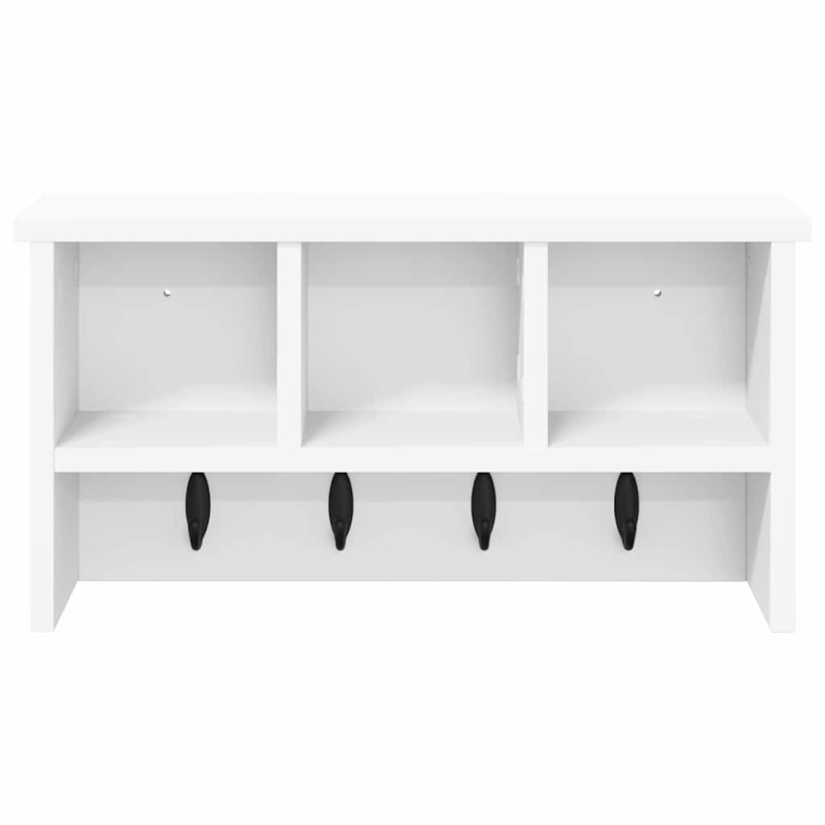 vidaXL Τοίχου Κρεμάστρα Επιτοίχιο Λευκό 50 x 16 x 26 εκ