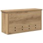 vidaXL Τοίχου Κρεμάστρα Επιτοίχιο Artisan Oak 50 x 16 x 26 εκ