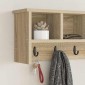 vidaXL Τοίχου Κρεμάστρα Επιτοίχιο Δρύς Sonoma 75 x 16 x 26 εκ