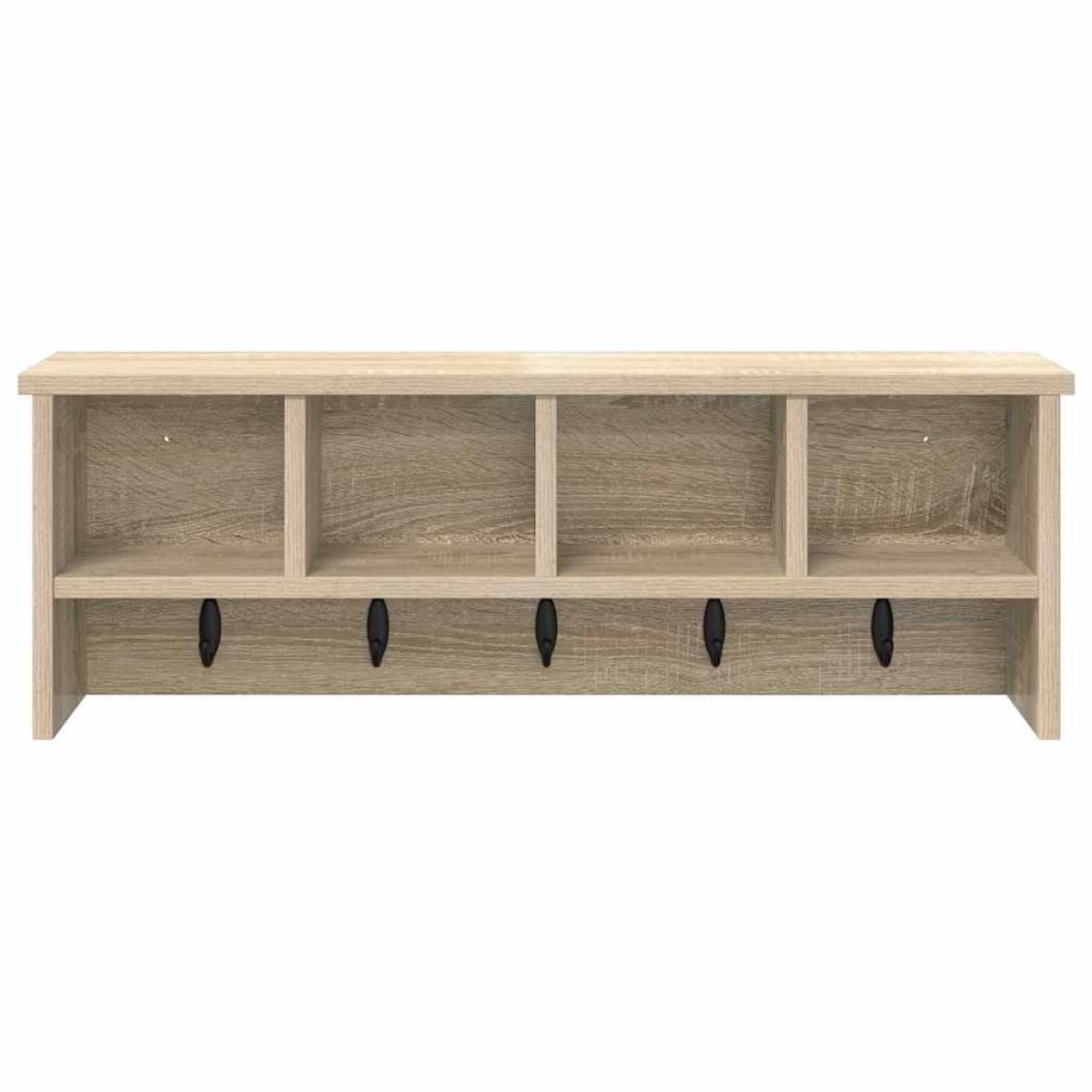 vidaXL Τοίχου Κρεμάστρα Επιτοίχιο Δρύς Sonoma 75 x 16 x 26 εκ