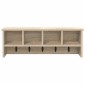 vidaXL Τοίχου Κρεμάστρα Επιτοίχιο Δρύς Sonoma 75 x 16 x 26 εκ