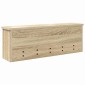vidaXL Τοίχου Κρεμάστρα Επιτοίχιο Δρύς Sonoma 75 x 16 x 26 εκ