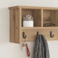 vidaXL Τοίχου Κρεμάστρα Επιτοίχιο Artisan Oak 75 x 16 x 26 εκ