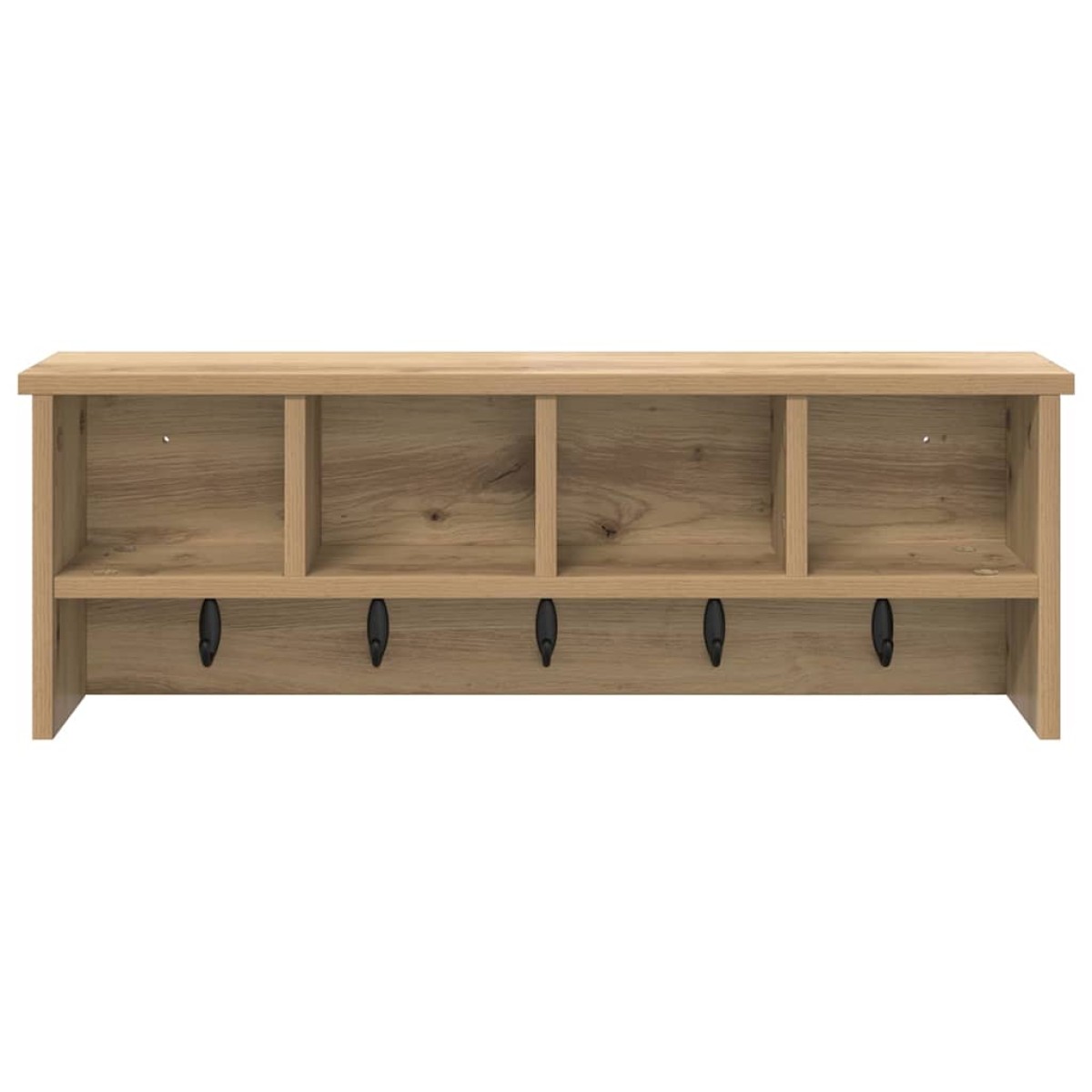 vidaXL Τοίχου Κρεμάστρα Επιτοίχιο Artisan Oak 75 x 16 x 26 εκ