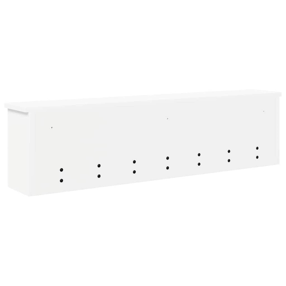 vidaXL Τοίχου Κρεμάστρα Επιτοίχιο Λευκό 100 x 16 x 26 εκ