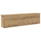 vidaXL Τοίχου Κρεμάστρα Επιτοίχιο Artisan Oak 100 x 16 x 26 εκ