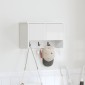 vidaXL Τοίχου Κρεμάστρα Επιτοίχιο Λευκό 50 x 20 x 30 εκ.