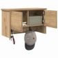vidaXL Τοίχου Κρεμάστρα Επιτοίχιο Artisan Oak 50 x 20 x 30 εκ.
