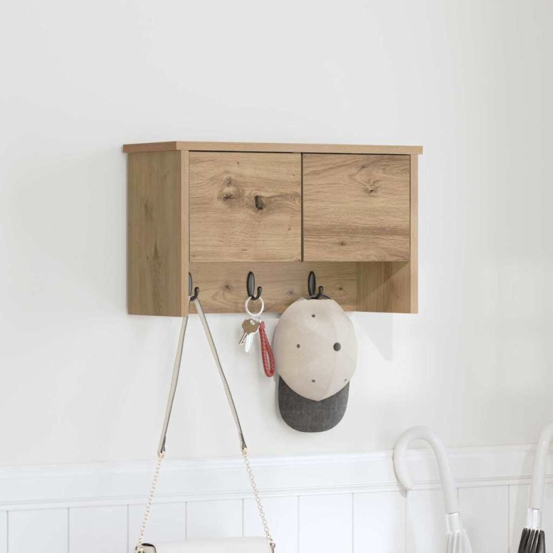 vidaXL Τοίχου Κρεμάστρα Επιτοίχιο Artisan Oak 50 x 20 x 30 εκ.