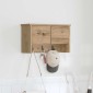 vidaXL Τοίχου Κρεμάστρα Επιτοίχιο Artisan Oak 50 x 20 x 30 εκ.