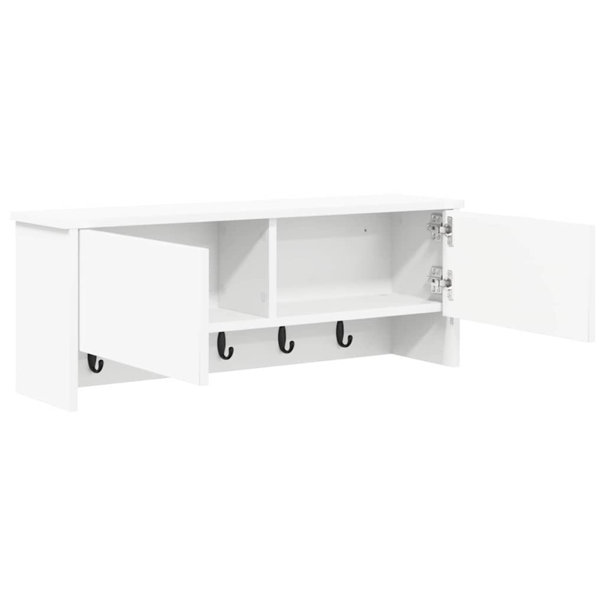 vidaXL Τοίχου Κρεμάστρα Επιτοίχιο Λευκό 80 x 20 x 30 cm