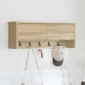 vidaXL Τοίχου Κρεμάστρα Επιτοίχιο Δρύς Sonoma 80 x 20 x 30 cm