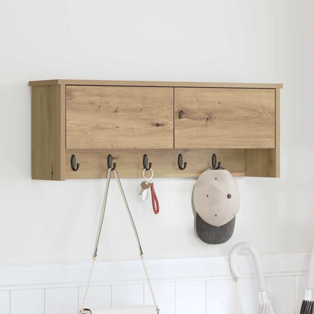vidaXL Τοίχου Κρεμάστρα Επιτοίχιο Artisan Oak 80 x 20 x 30 cm