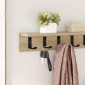 vidaXL Τοίχου Κρεμάστρα Επιτοίχιο Δρύς Sonoma 60 x 10,5 x 10,5 εκ