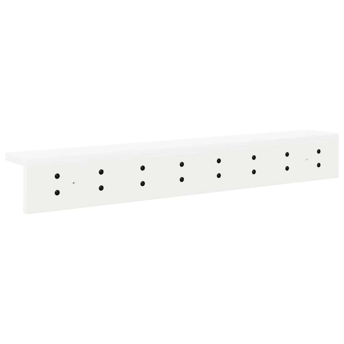 vidaXL Τοίχου Κρεμάστρα Επιτοίχιο Λευκό 80 x 10,5 x 10,5 εκ