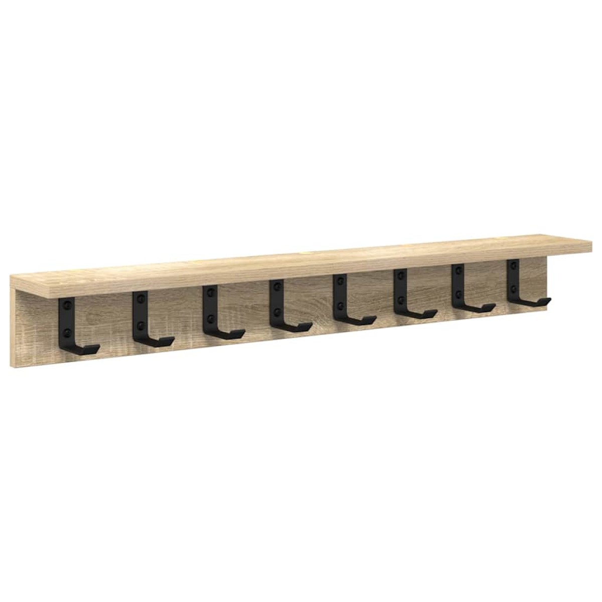 vidaXL Τοίχου Κρεμάστρα Επιτοίχιο Δρύς Sonoma 80 x 10,5 x 10,5 εκ