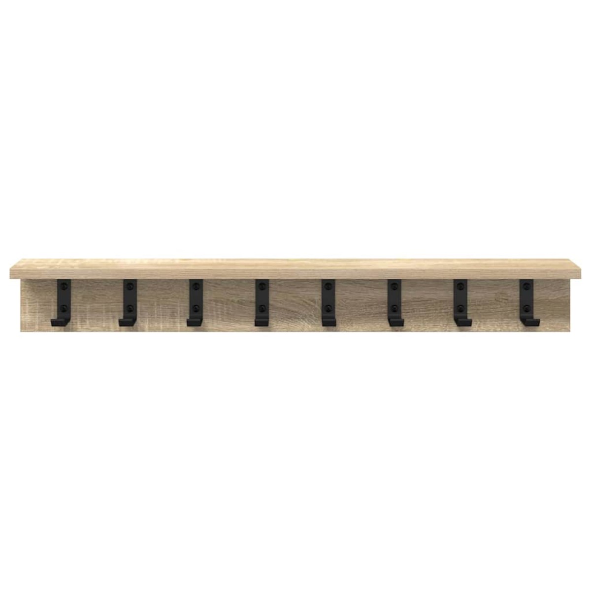 vidaXL Τοίχου Κρεμάστρα Επιτοίχιο Δρύς Sonoma 80 x 10,5 x 10,5 εκ