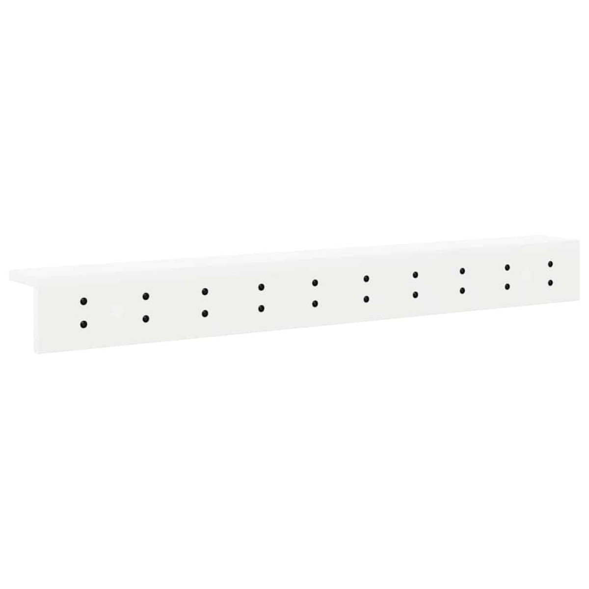 vidaXL Τοίχου Κρεμάστρα Επιτοίχιο Λευκό 100 x 10,5 x 10,5 εκ
