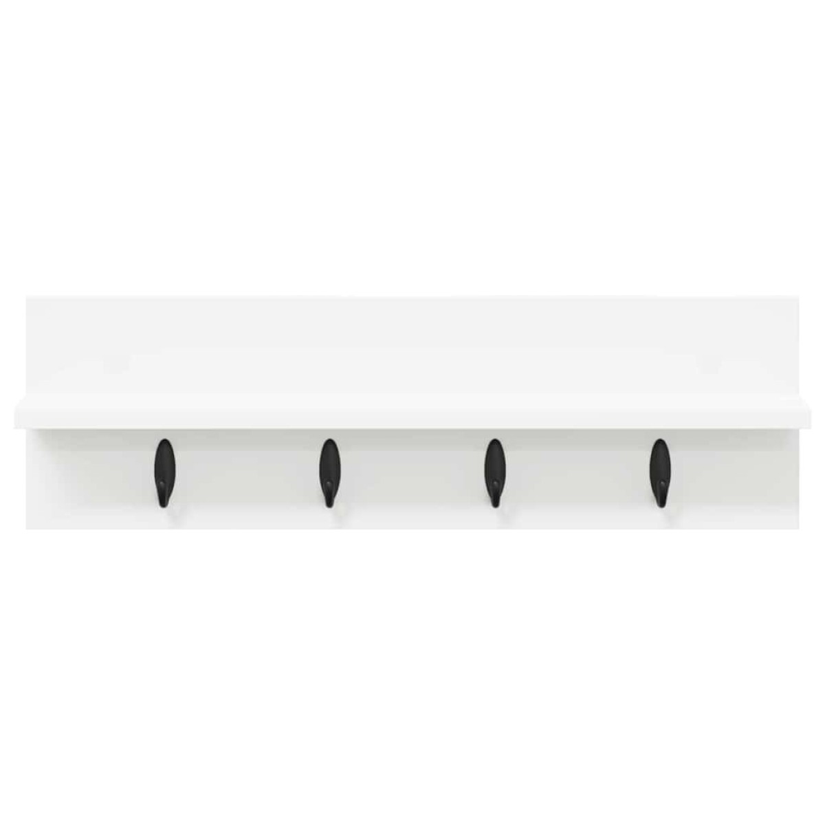 vidaXL Τοίχου Κρεμάστρα Επιτοίχιο Λευκό 60 x 10,5 x 18 εκ