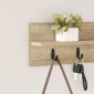 vidaXL Τοίχου Κρεμάστρα Επιτοίχιο Δρύς Sonoma 60 x 10,5 x 18 εκ