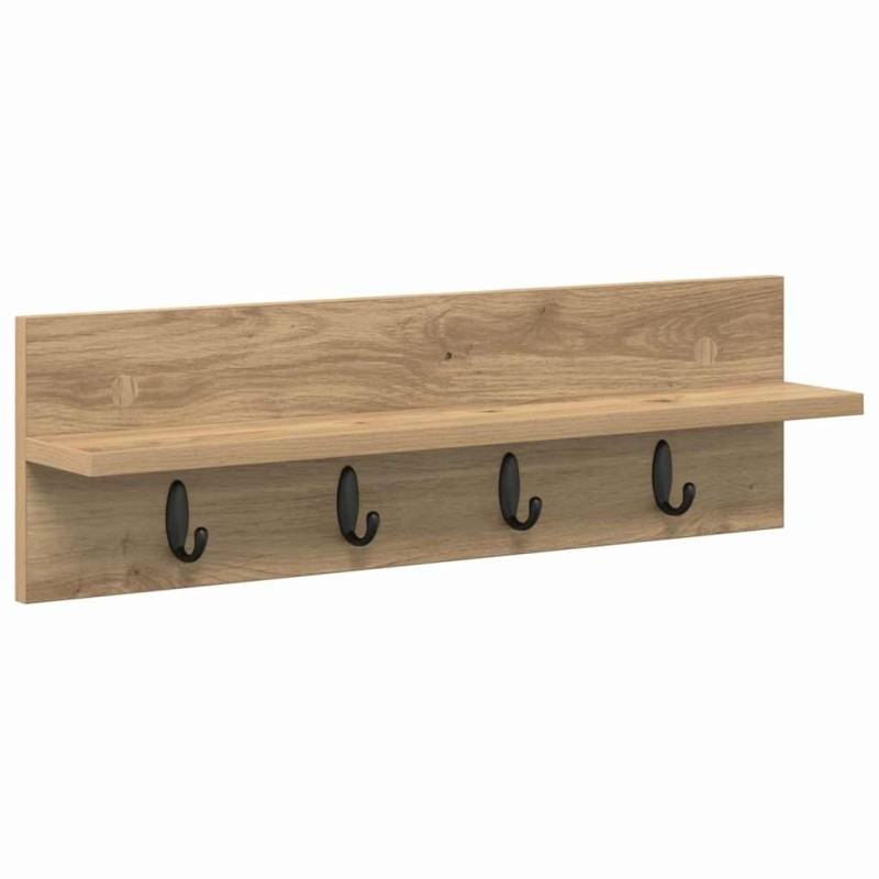 vidaXL Τοίχου Κρεμάστρα Επιτοίχιο Artisan Oak 60 x 10,5 x 18 εκ