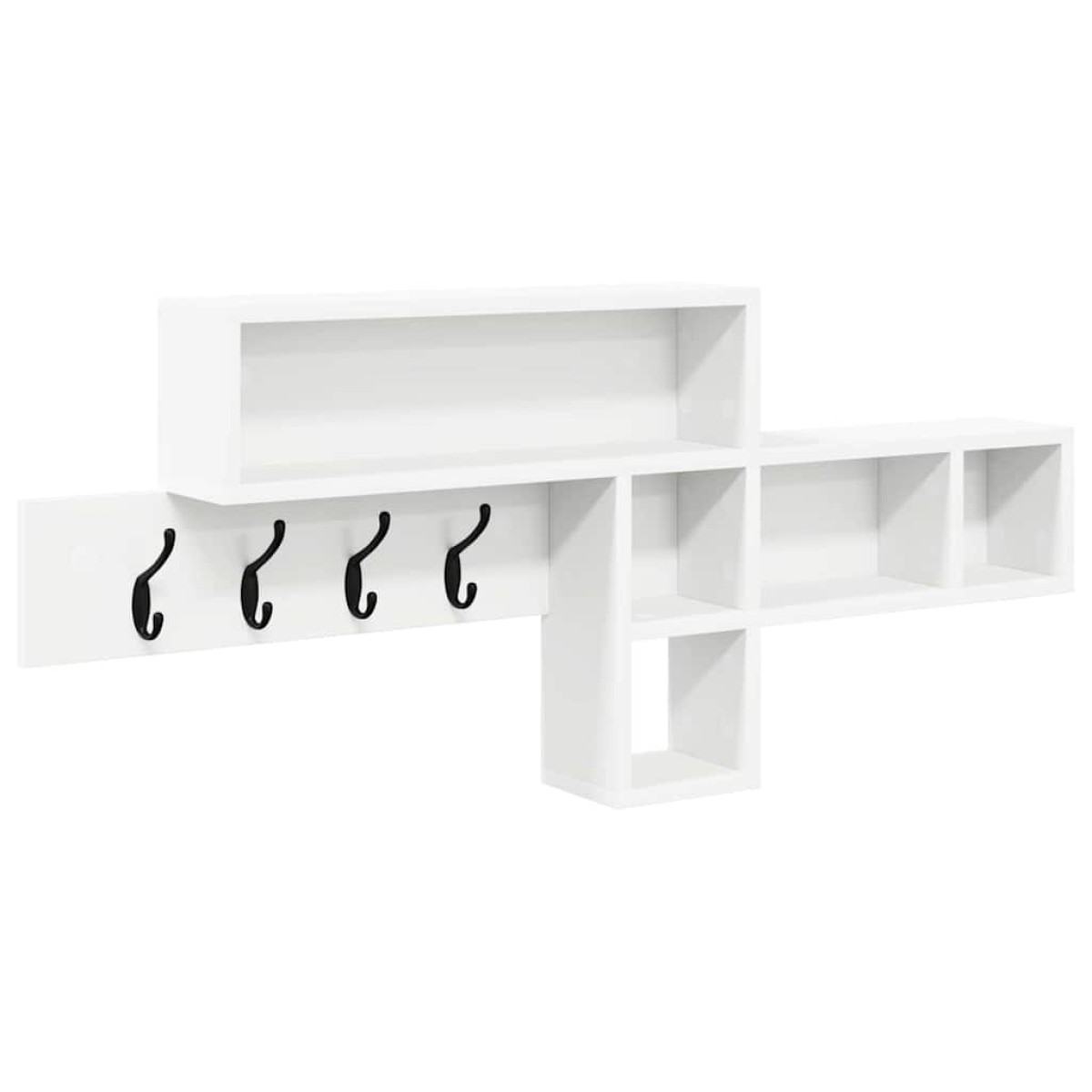 vidaXL Τοίχου Κρεμάστρα Επιτοίχιο Λευκό 100 x 12 x 43,5 εκ