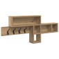 vidaXL Τοίχου Κρεμάστρα Επιτοίχιο Artisan Oak 100 x 12 x 43,5 εκ