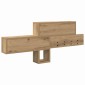 vidaXL Τοίχου Κρεμάστρα Επιτοίχιο Artisan Oak 100 x 12 x 43,5 εκ