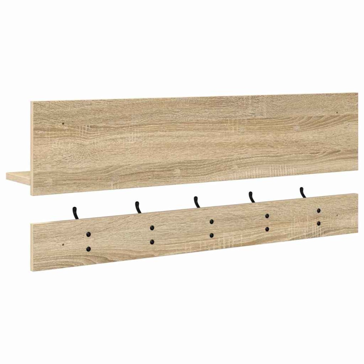 vidaXL Τοίχου Κρεμάστρα Επιτοίχιο Δρύς Sonoma 90 x 15 x 36 εκ.