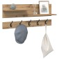 vidaXL Τοίχου Κρεμάστρα Επιτοίχιο Artisan Oak 90 x 15 x 36 εκ.